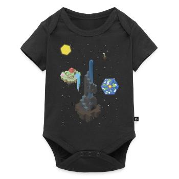 l'espace cubique - Body à manches courtes Premium Bébé - noir - Devant