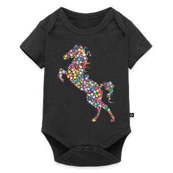 horse - Baby Premium short-sleeve bodysuit - black - Front