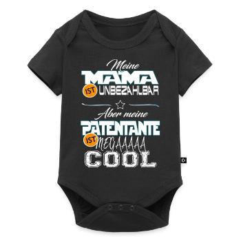 Patentante mega cool - Baby Premium Kurzarmbody - Schwarz - Vorne