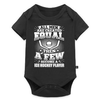 Drôle Hockey sur glace Hockey sur glace t-shirt tous les hommes égaux - Body à manches courtes Premium Bébé - noir - Devant
