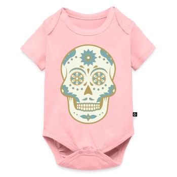 Totenkopf Mexiko - Baby Premium Kurzarmbody - Rosa - Vorne