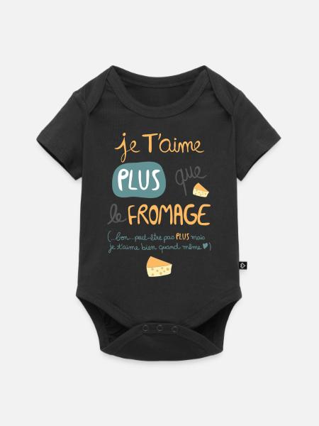 fromage - Body à manches courtes Premium Bébé - noir