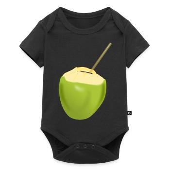 Coconut milk - Baby Premium short-sleeve bodysuit - black - Front