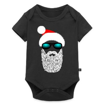 Hipster Claus - Baby Premium short-sleeve bodysuit - black - Front
