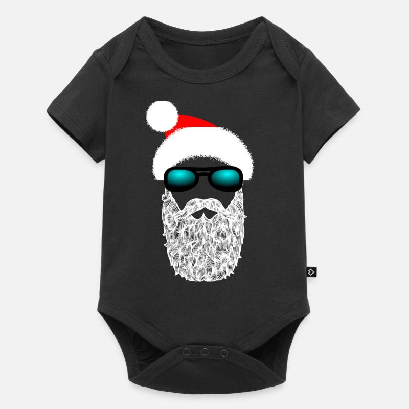 Weihnachtspullover - Hipster Claus - Baby Premium Kurzarmbody - Schwarz