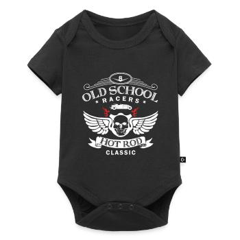 Oldschool Hot Rod Racing - Baby Premium Kurzarmbody - Schwarz - Vorne