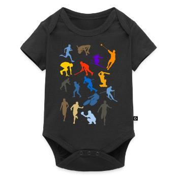 sportif - Body à manches courtes Premium Bébé - noir - Devant
