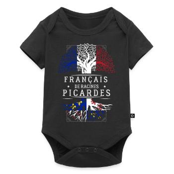 Racines Picardes - Body à manches courtes Premium Bébé - noir - Devant