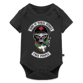 euskal herria design 12 - Baby Premium short-sleeve bodysuit - black - Front