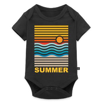 Sommer - Baby Premium Kurzarmbody - Schwarz - Vorne