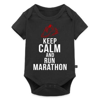 Marathon Sportart Geschenk Sport Diziplin - Baby Premium Kurzarmbody - Schwarz - Vorne