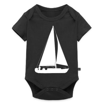 Sailing sailboat sailing ship water sports - Baby Premium short-sleeve bodysuit - black - Front