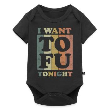 Tofu vintage - Baby Premium short-sleeve bodysuit - black - Front