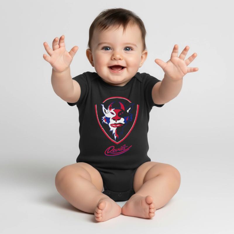 Longing Devils logo with Devils script Baby Premium short-sleeve bodysuit