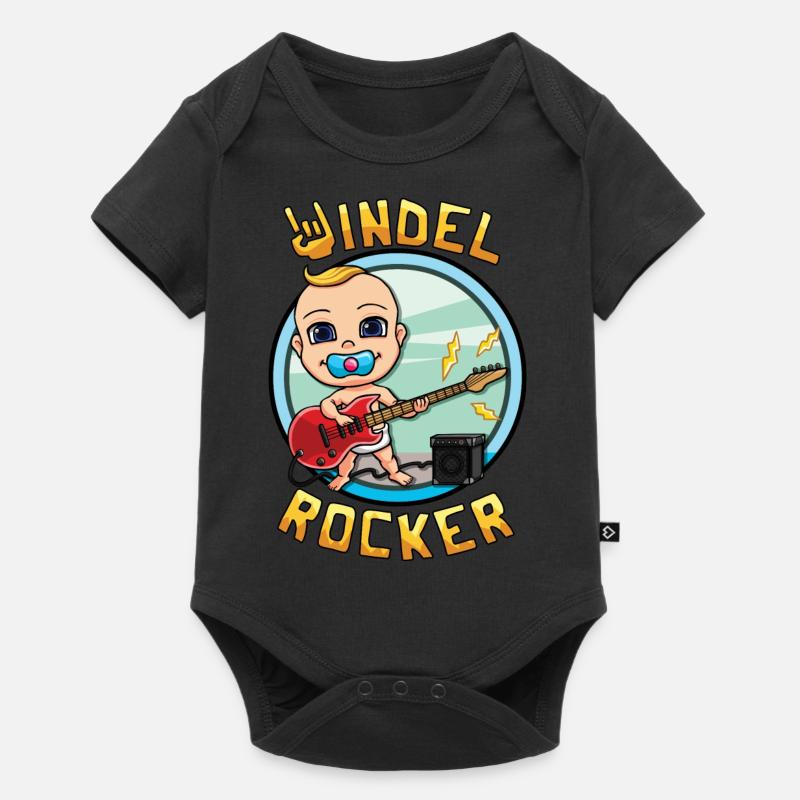 WINDELROCKER - Baby Premium Kurzarmbody - Schwarz