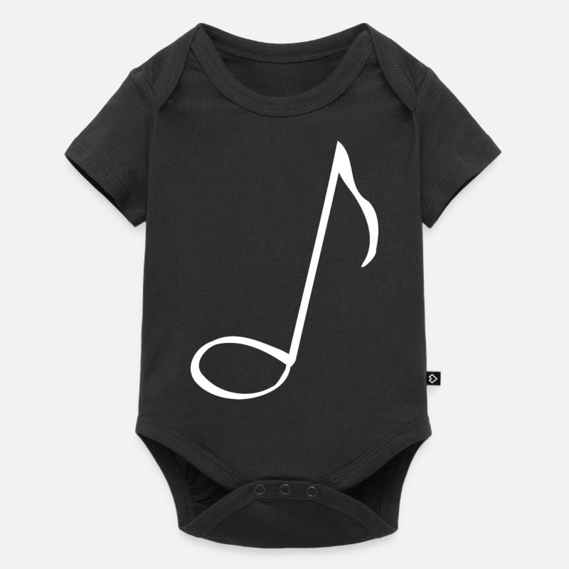 Achtelnote Musikalische Geschenkidee - Baby Premium Kurzarmbody - Schwarz