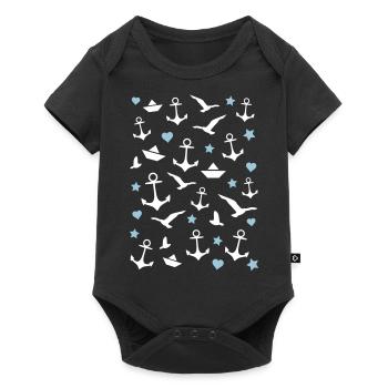 Modèle d'ancrage Maritim - Body à manches courtes Premium Bébé - noir - Devant