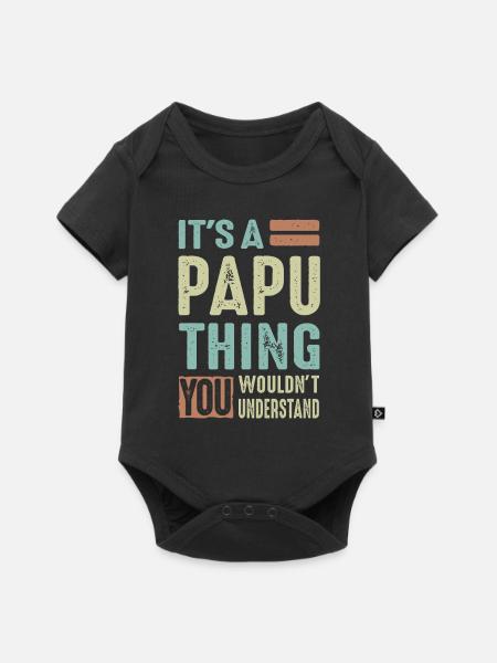 Es ist eine Papu-Sache - Baby Premium Kurzarmbody - Schwarz