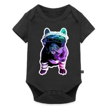 Cool bulldog - Baby Premium short-sleeve bodysuit - black - Front