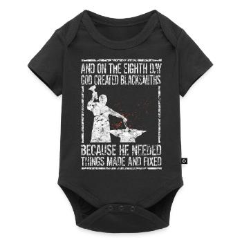 On the 8th Day Blacksmith Metal Forging - Baby Premium short-sleeve bodysuit - black - Front