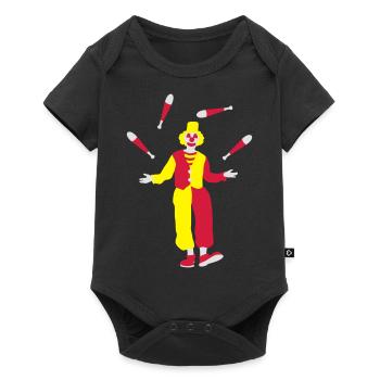 clown_032016a_3c - Baby Premium Kurzarmbody - Schwarz - Vorne