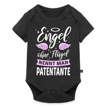 Angel without wings is called godmother - Baby Premium short-sleeve bodysuit - black - Front