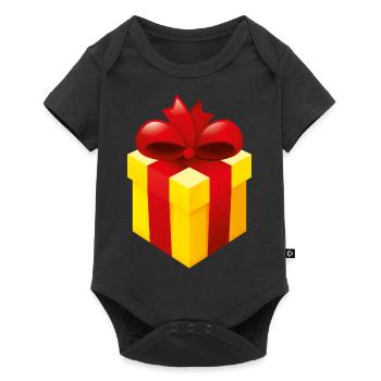 Smiley Present - Body à manches courtes Premium Bébé - noir - Devant