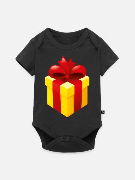 Smiley Present - Baby Premium Kurzarmbody - Schwarz