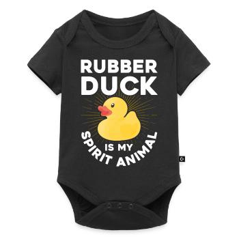 Le canard en caoutchouc est mon animal spirituel - Body à manches courtes Premium Bébé - noir - Devant