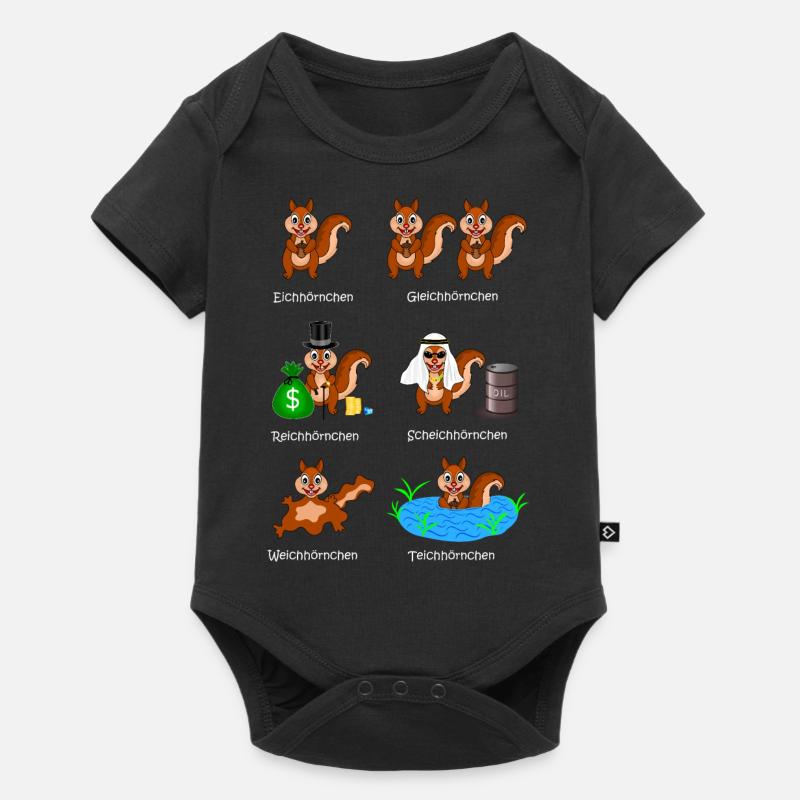 écureuils, écureuils, écureuils, cheikhs, - Body à manches courtes Premium Bébé - noir