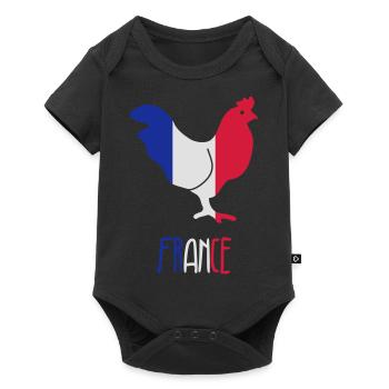 France Français Française French Frankreich - Body à manches courtes Premium Bébé - noir - Devant
