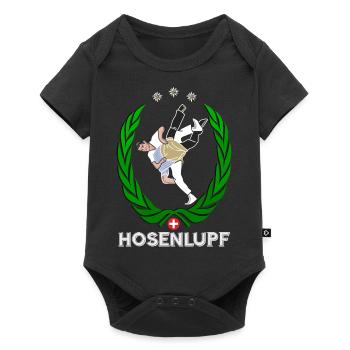 Hosenlupf Schwinger Schwingen - Baby Premium Kurzarmbody - Schwarz - Vorne