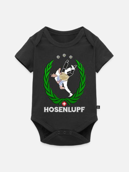 Hosenlupf Schwinger Schwingen - Baby Premium Kurzarmbody - Schwarz