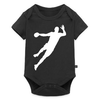 Joueur de handball / handball - Body à manches courtes Premium Bébé - noir - Devant