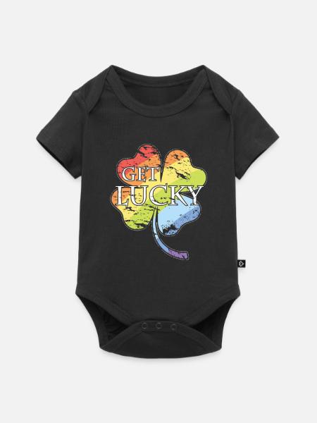 GET LUCKY - Baby Premium Kurzarmbody - Schwarz