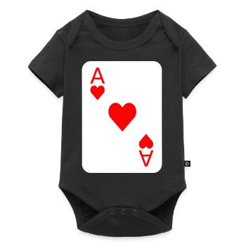 Costume de carte à jouer de poker - Body à manches courtes Premium Bébé - noir - Devant