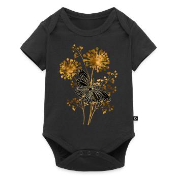 butterfly - Baby Premium short-sleeve bodysuit - black - Front
