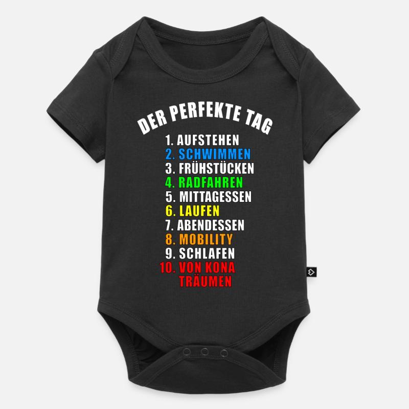 DER PERFEKTE TAG GESCHENK TRIATHLON TRIATHLET TRI - Baby Premium Kurzarmbody - Schwarz