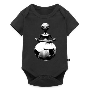 alien on the earth - Baby Premium short-sleeve bodysuit - black - Front