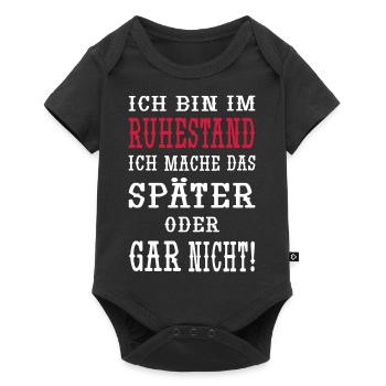 Ich bin im Ruhestand - Baby Premium Kurzarmbody - Schwarz - Vorne