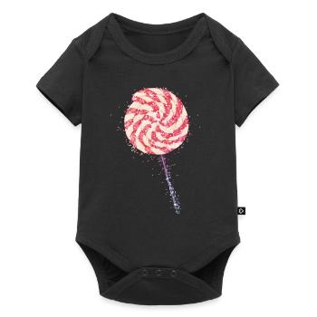 Glitter lollipop - Baby Premium short-sleeve bodysuit - black - Front