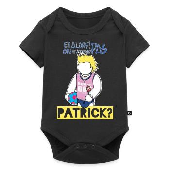 Patrick Chirac : On n'attend pas? - Body à manches courtes Premium Bébé - noir - Devant