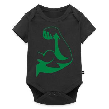 bizeps - Baby Premium Kurzarmbody - Schwarz - Vorne