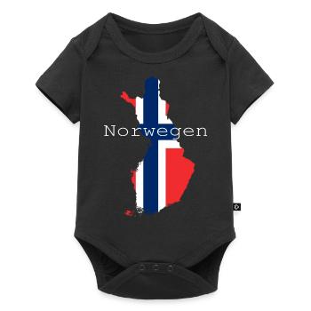 norvège drapeau - Body à manches courtes Premium Bébé - noir - Devant