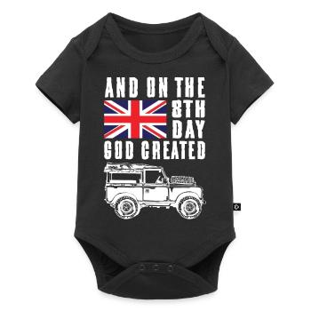 Day God Created Landy Rover - Baby Premium short-sleeve bodysuit - black - Front
