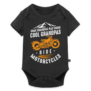 Cool Grandpas Ride Motorcycles - Baby Premium short-sleeve bodysuit - black - Front