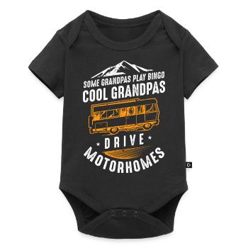 Cool Grandpas Drive Motorhomes - Baby Premium short-sleeve bodysuit - black - Front