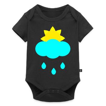 sun rain cloud - Baby Premium short-sleeve bodysuit - black - Front