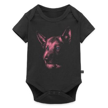 Shepherd dog with blue eyes - Baby Premium short-sleeve bodysuit - black - Front