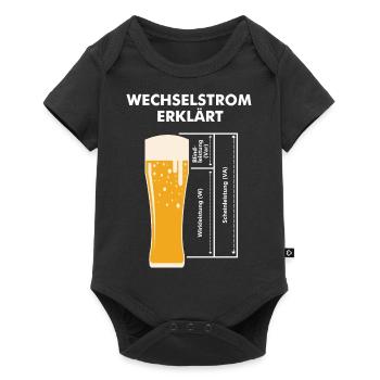 Elektriker Strom Elektroniker Majestät Watt Volt - Baby Premium Kurzarmbody - Schwarz - Vorne